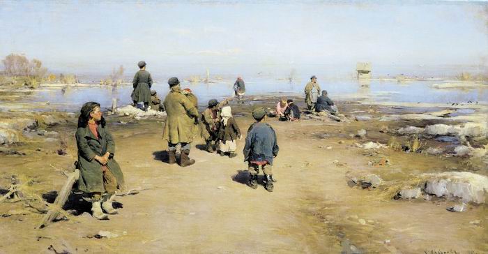 Абрам Архипов. Картины художника - Лёд прошёл, 1895.